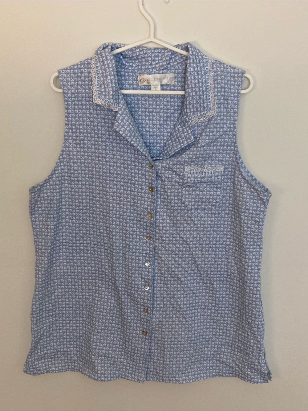 Eileen west blue pastel sleep set shorts size large